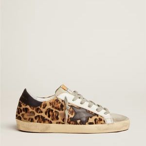 Golden Goose super-star in leopard print leather